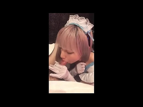 ❤️ 日本のアイドル「まゆか」、フレンチメイドのコスプレ、その1、ローションでフェラチオ、自慰行為 ❤️❌ ポルノvk ❌️❤